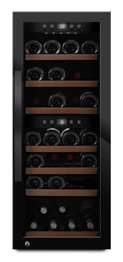 Free standing Wine Cooler - WineExpert 38 Fullglass Black
